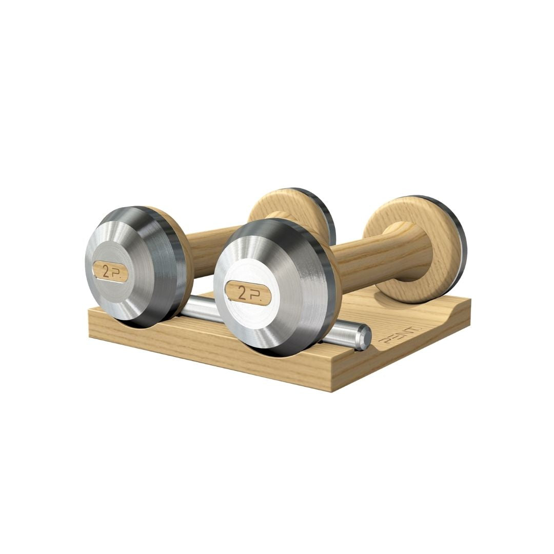 PENT. COLMIA - Luxury Dumbbells on Wooden Stand