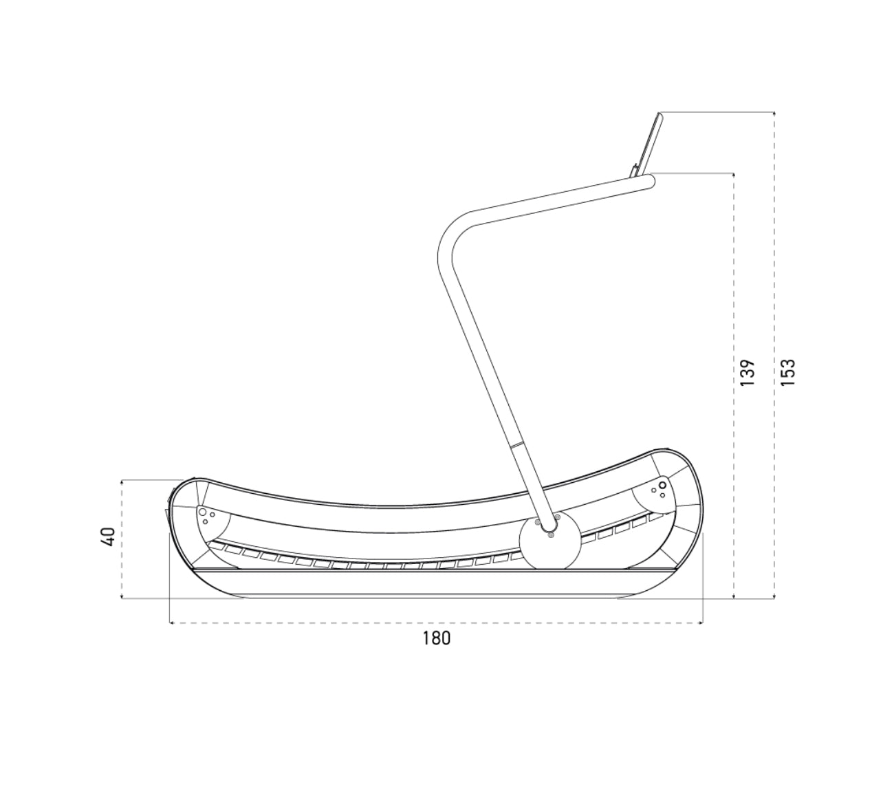 NOHRD Sprintbok V2 - Curved Manual Treadmill