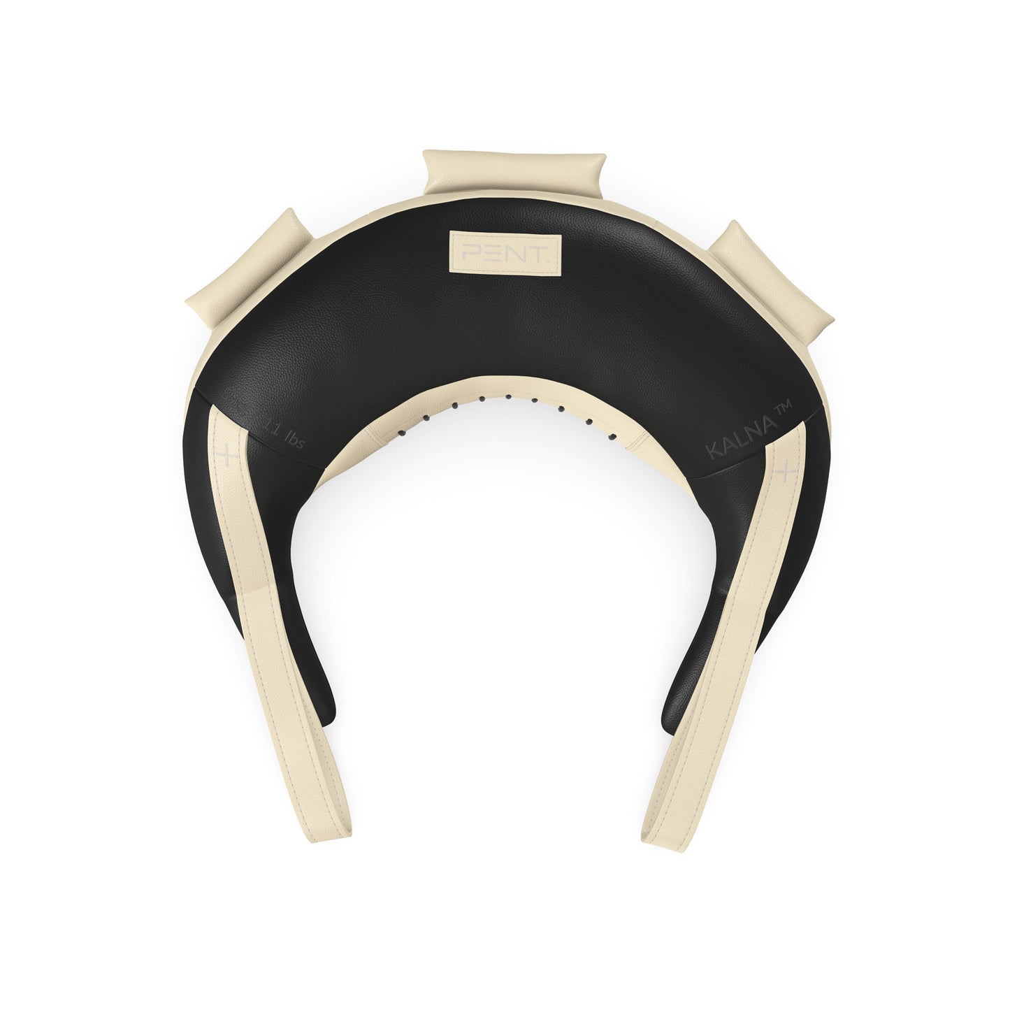 Luxury fitness equipment, handcrafted with luxurious Italian leather, filled with leather scraps and sand. Base leather in black, accent leather in beige color. PENT. KALNA - Luxury Bulgarian Bag
