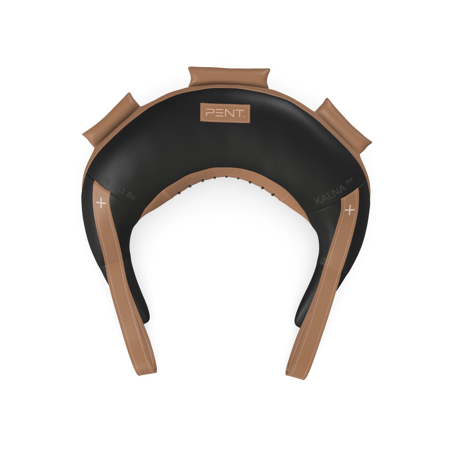 Luxury fitness equipment, handcrafted with luxurious Italian leather, filled with leather scraps and sand. Base leather in black, accent leather in brown color. PENT. KALNA - Luxury Bulgarian Bag