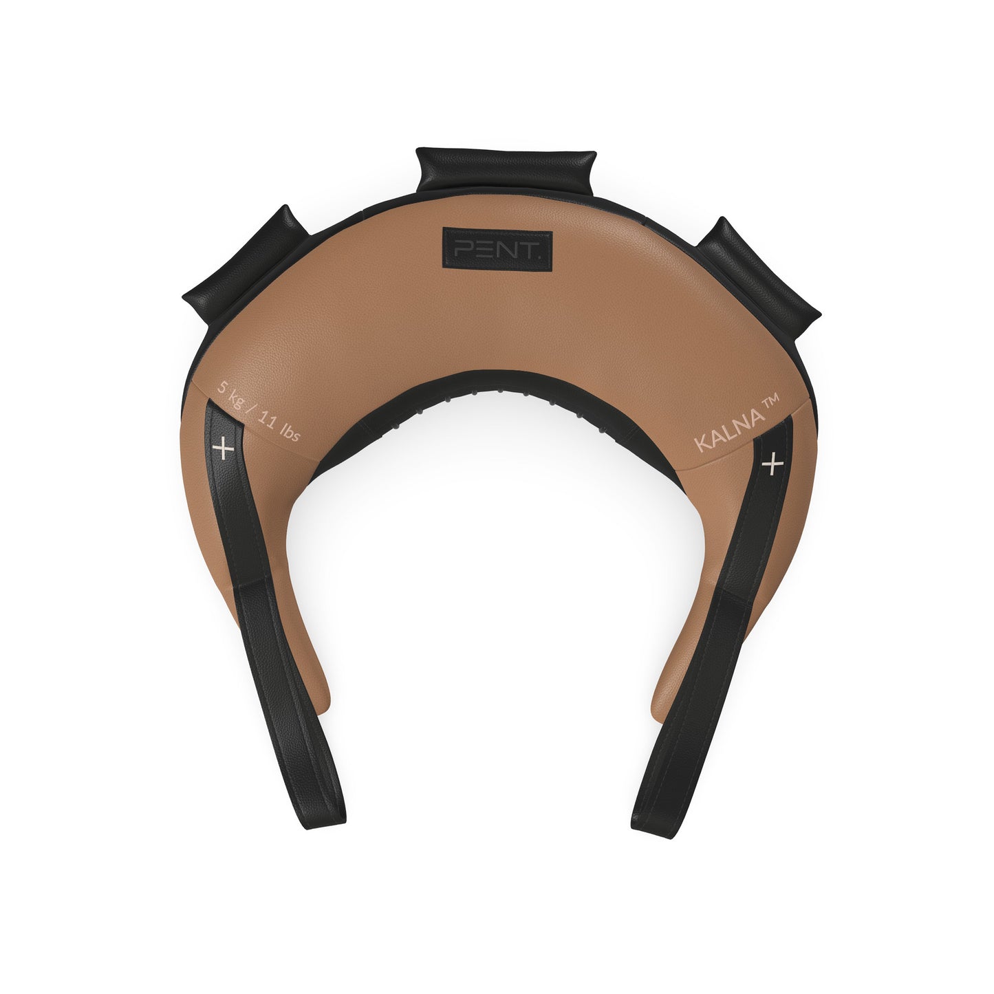 Luxury fitness equipment, handcrafted with luxurious Italian leather, filled with leather scraps and sand. Base leather in brown, accent leather in black color. PENT. KALNA - Luxury Bulgarian Bag