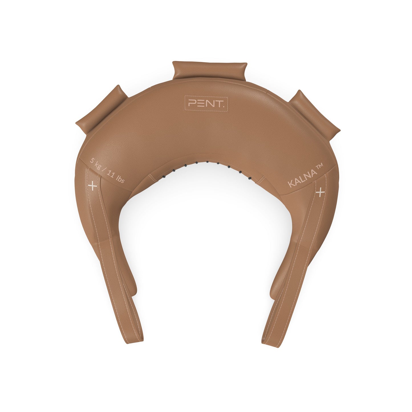 Luxury fitness equipment, handcrafted with luxurious Italian leather, filled with leather scraps and sand. Both base and accent leather in brown color. PENT. KALNA - Luxury Bulgarian Bag