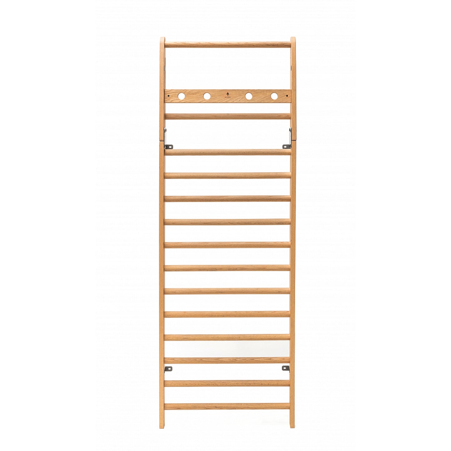 A luxury fitness equipment, premium wall bar made with natural wood in oak. NOHRD WallBars