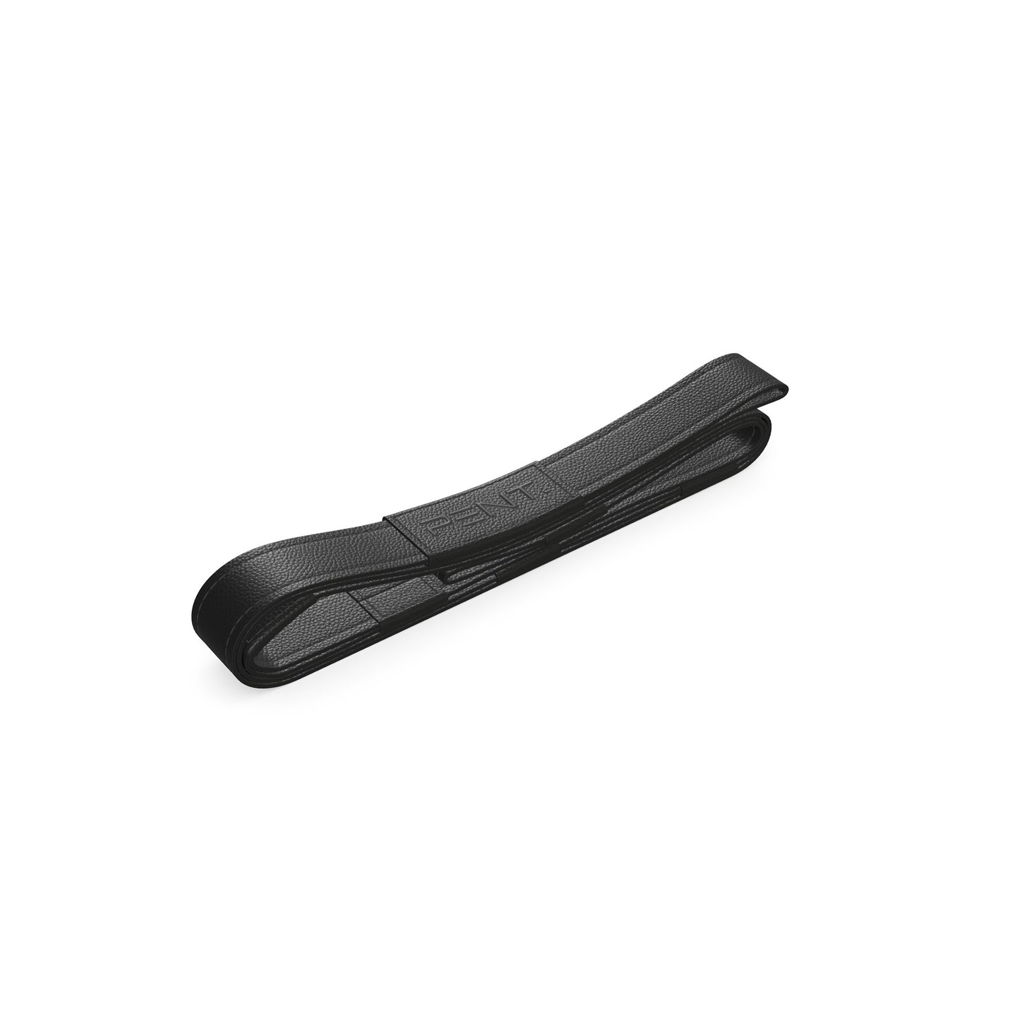 Luxury yoga equipment, handmade yoga strap with luxurious natural Italian leather. Customize in black base leather and black accent leather. PENT. PASA - Luxury Leather Yoga Strap