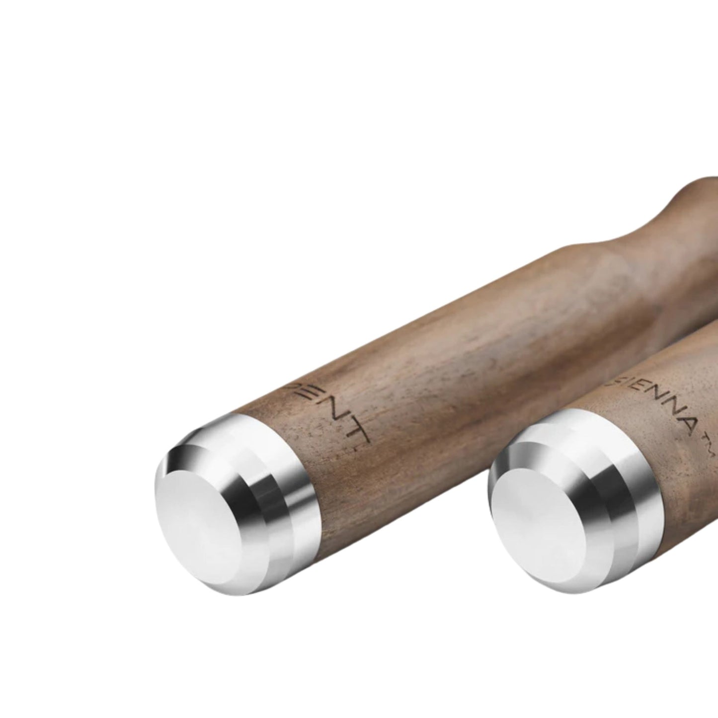 Close up view of the handle for Luxury exercise equipment, luxurious skipping rope handcrafted from the finest natural wood, in default wood finish. PENT. SIENNA - Luxury Skipping Rope