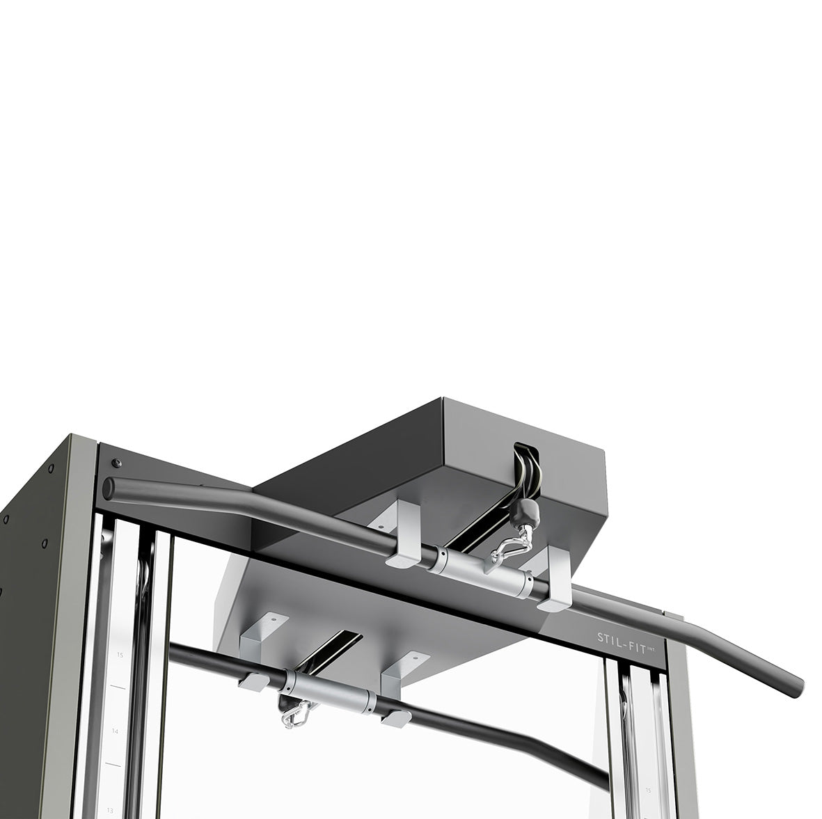 Close up view of the built in lat pull system, Stil-Fit Functional Trainer - Pro Line - Dual Pulley Cable Machine