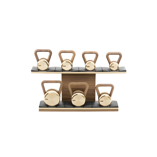 PENT. LOVA Set - In Gold - Kettlebells on a Horizontal Stand