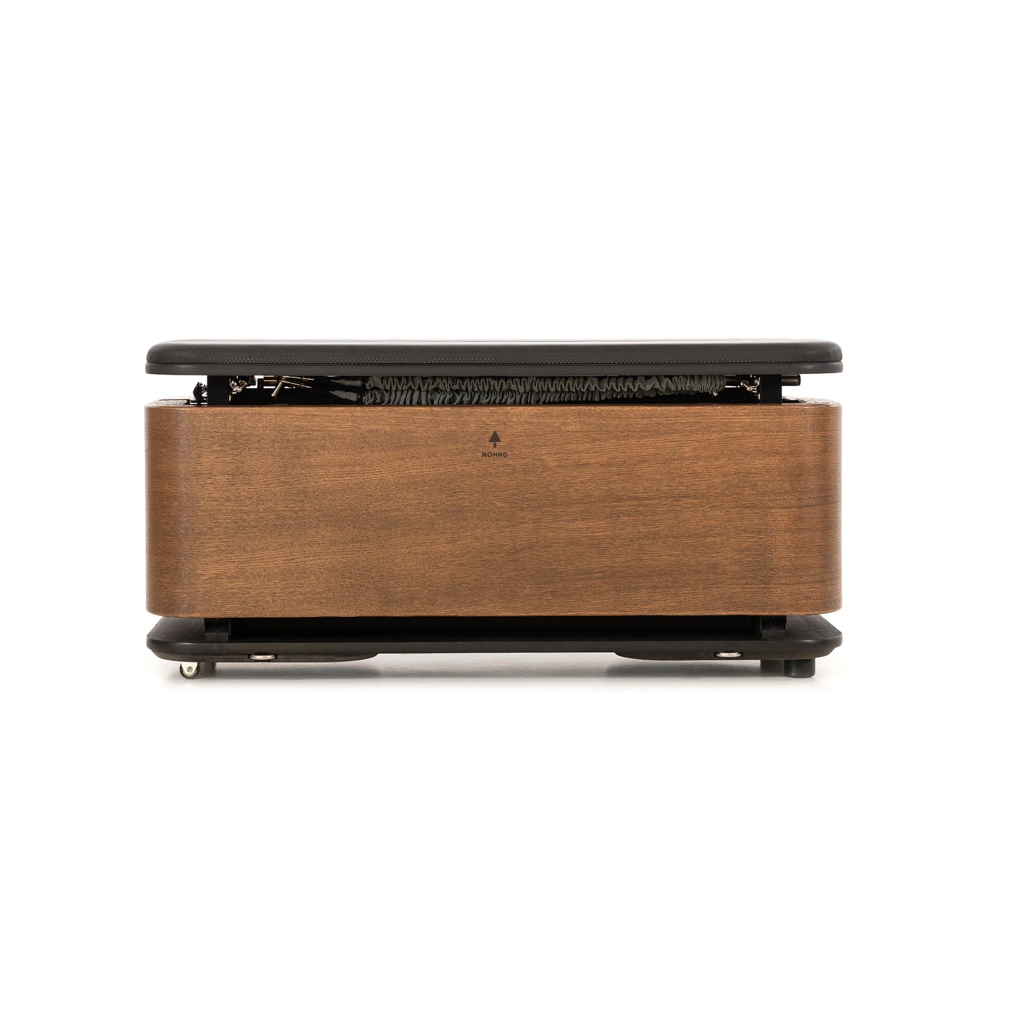 A luxury fitness equipment, Nohrd Stepbox - all in one fitness box made with vintage wood finishes.