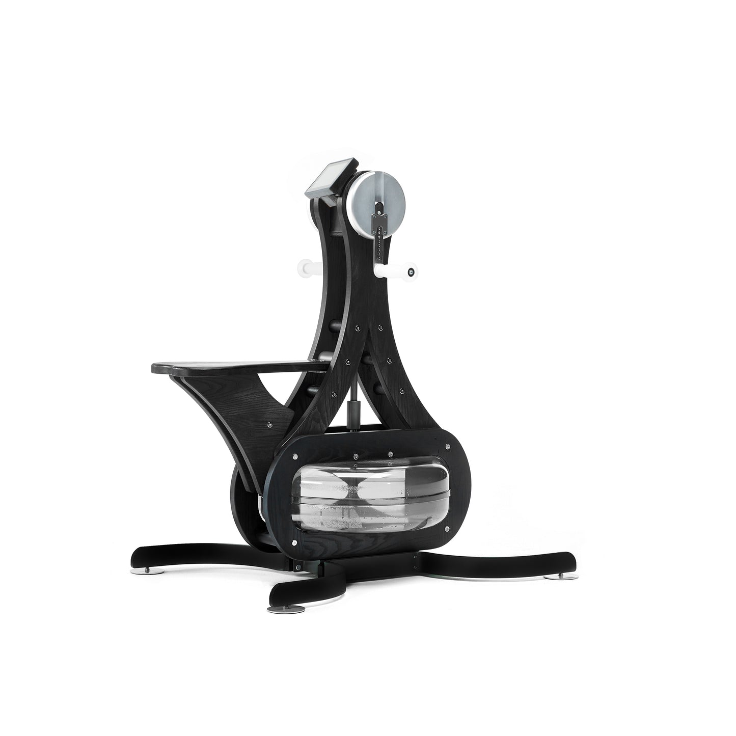 Luxury gym equipment, made with natural black wood, for cardio workout. NOHRD WaterGrinder.