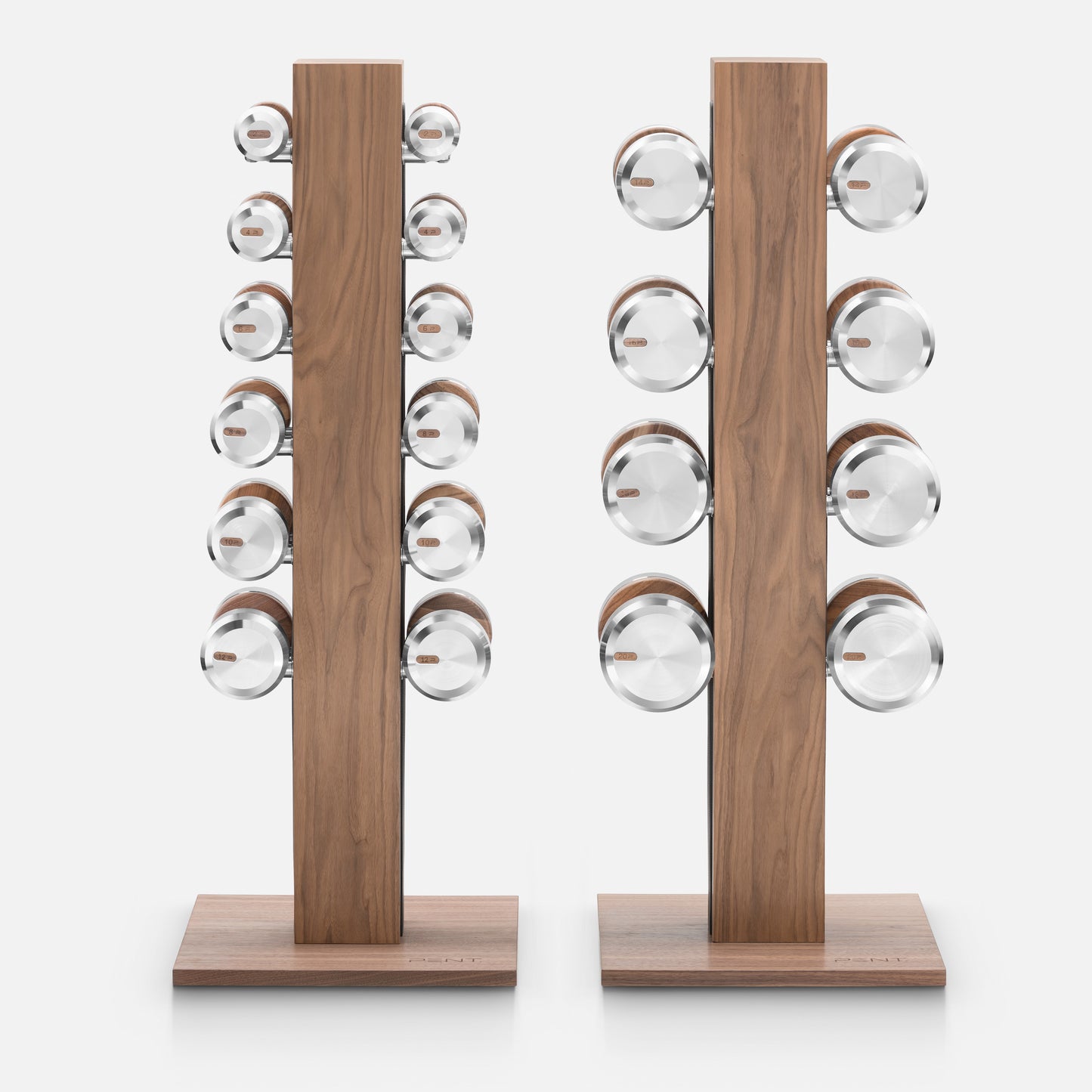 Luxury Fitness Equipment - Bespoke dumbbells. Wood and Stainless Steel. PENT COLMIA. Cycling Bears