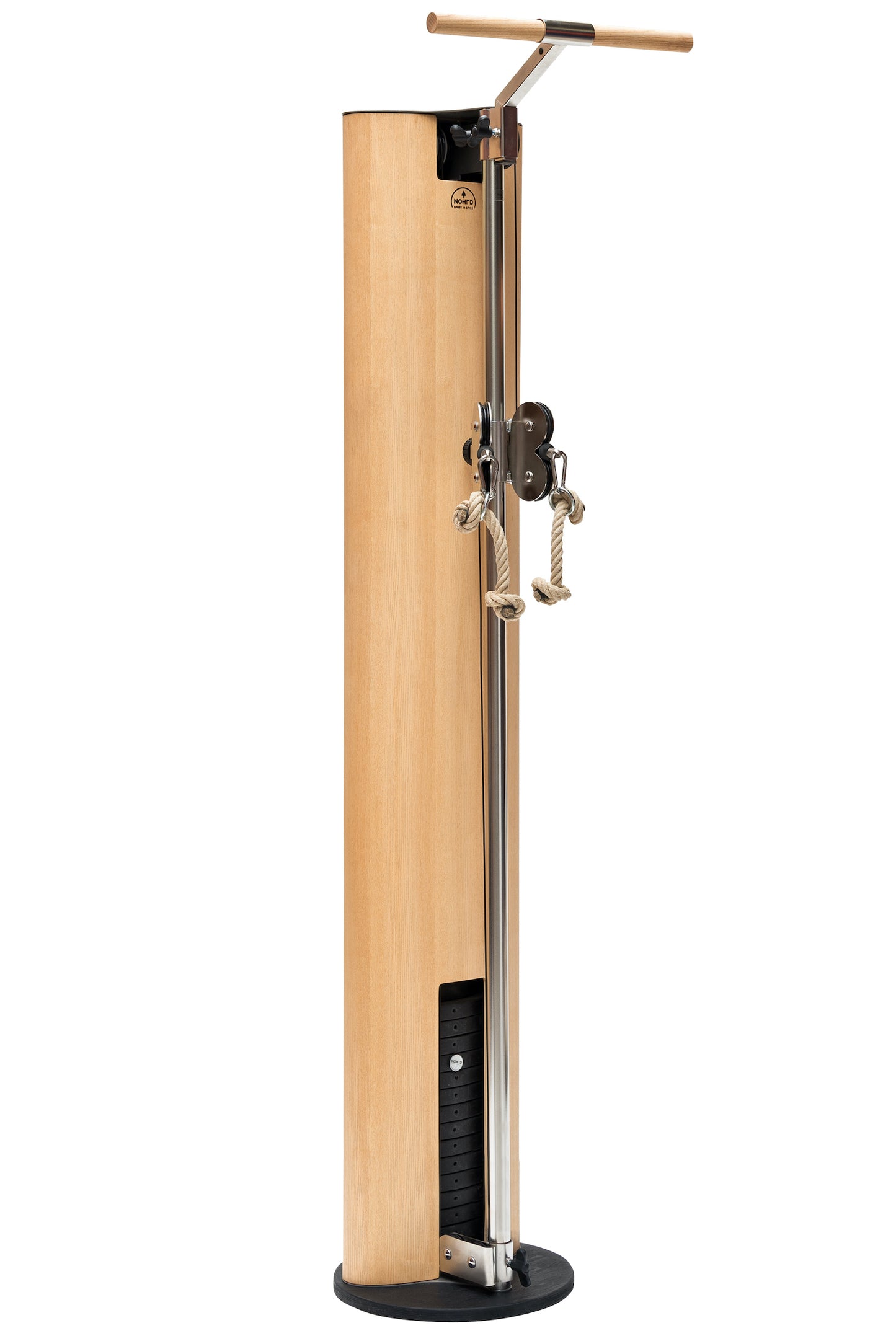 A luxury fitness equipment, multi use cable machine made with high quality ash wood. NOHRD SlimBeam - Cable Machine