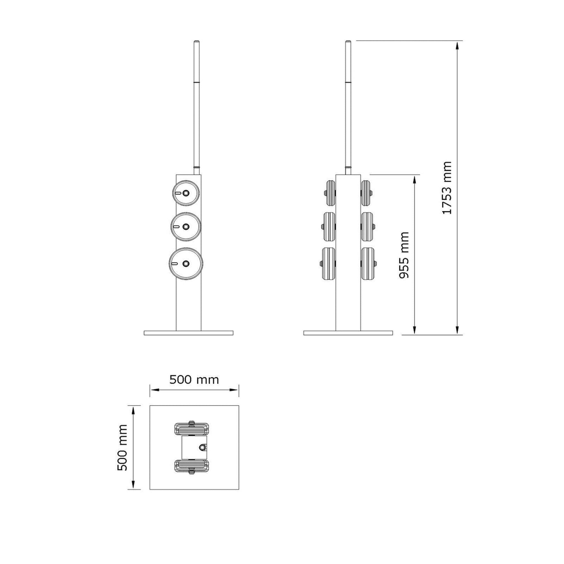 Dimension image of PENT. LESNA - Luxury Barbell Set