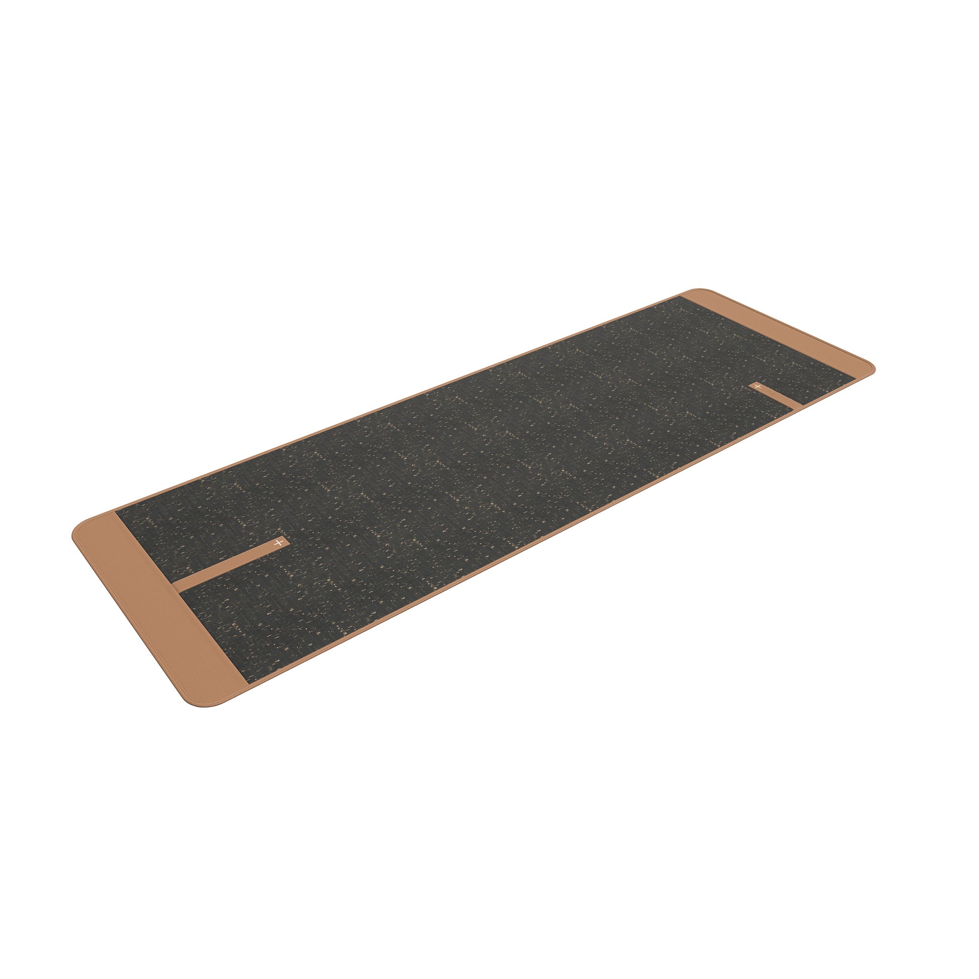 Luxurious handcrafted yoga and fitness mat in gold color, made from natural cork and premium Italian leather. PENT. ASA - Luxury Yoga & Fitness Mat