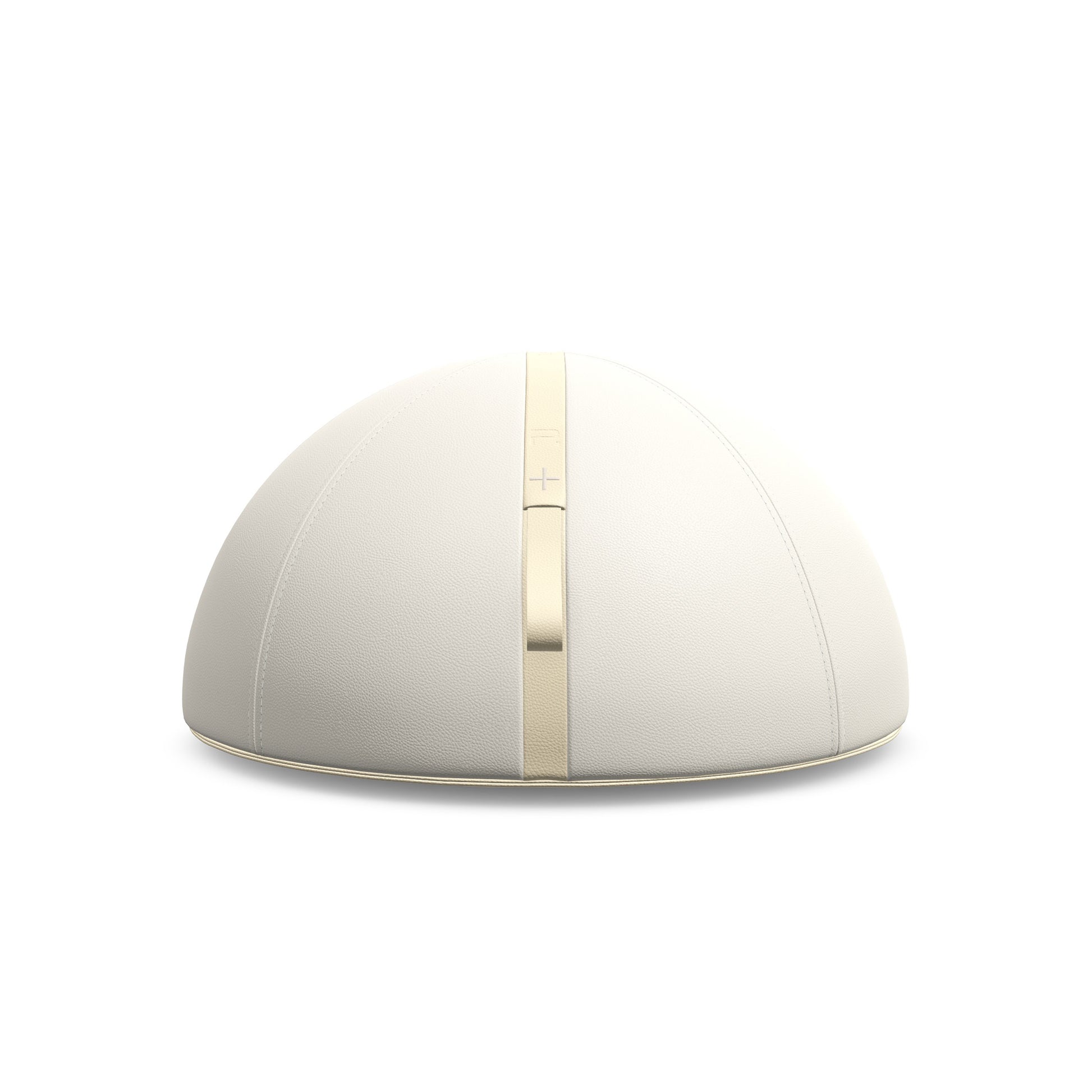 Luxury fitness equipment, handmade balance trainer with natural leather, customize in white base leather and beige accent leather. PENT. TRESNA - Luxury Balance Trainer