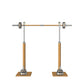 Luxury gym equipment, premium bench press rack and barbell made with stainless steel and natural oak wood. PENT. BYSTRA - Luxury Bench Press Set