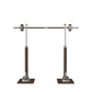 Luxury gym equipment, premium bench press rack and barbell made with stainless steel and natural walnut wood. PENT. BYSTRA - Luxury Bench Press Set