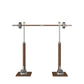 Luxury gym equipment, premium bench press rack and barbell made with stainless steel and dark walnut wood. PENT. BYSTRA - Luxury Bench Press Set