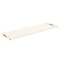 Luxurious fitness equipment, premium exercise mat handcrafted with natural wood and genuine Italian leather, customize in white base leather, beige accent leather and black ash wood. PENT. MATA