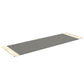 Luxurious fitness equipment, premium exercise mat handcrafted with natural wood and genuine Italian leather, customize in grey base leather, beige accent leather and natural ash wood. PENT. MATA