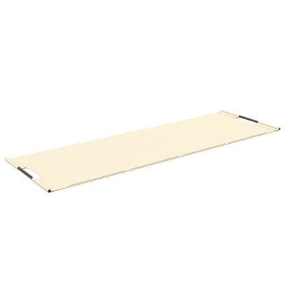 Luxurious fitness equipment, premium exercise mat handcrafted with natural wood and genuine Italian leather, customize in beige base leather, beige accent leather and dark walnut wood. PENT. MATA