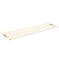 Luxurious fitness equipment, premium exercise mat handcrafted with natural wood and genuine Italian leather, customize in white base leather, beige accent leather and dark walnut wood. PENT. MATA