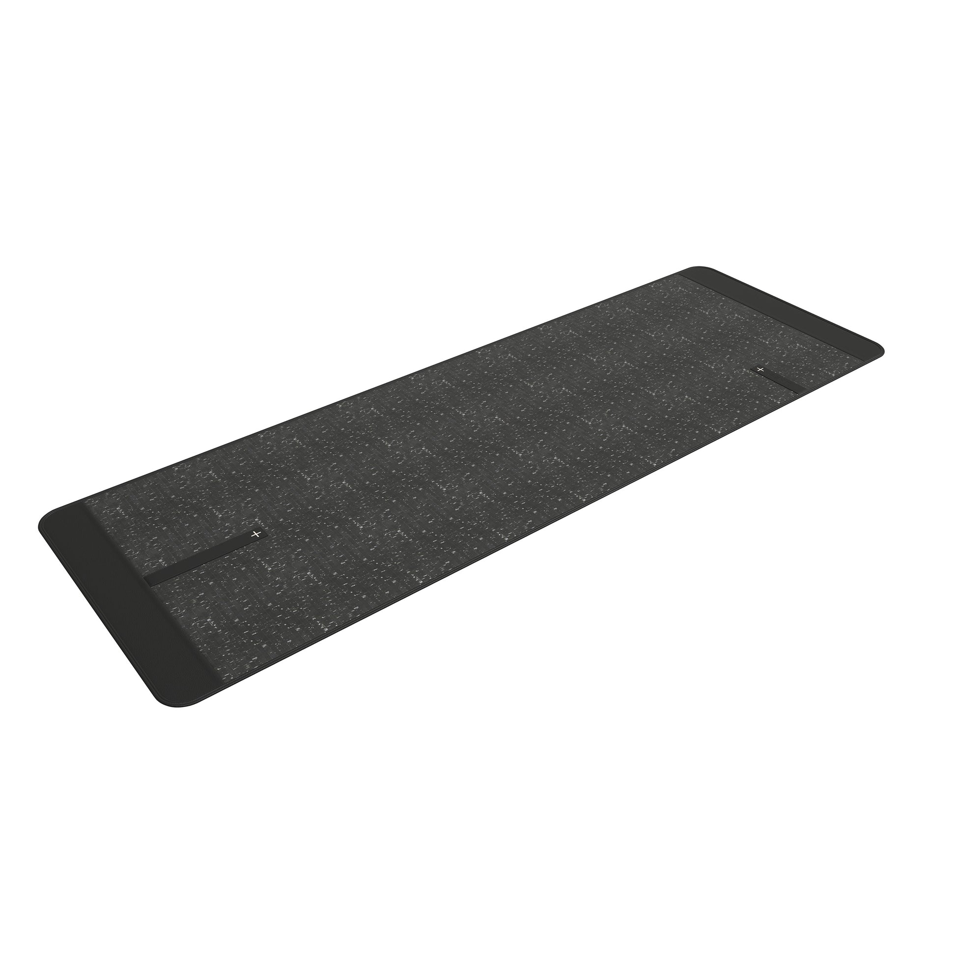 Luxurious handcrafted yoga and fitness mat in silver color, made from natural cork and premium Italian leather. PENT. ASA - Luxury Yoga & Fitness Mat