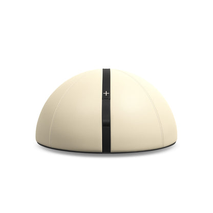 Luxury fitness equipment, handmade balance trainer with natural leather, customize in beige base leather and black accent leather. PENT. TRESNA - Luxury Balance Trainer
