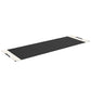 Luxurious fitness equipment, premium exercise mat handcrafted with natural wood and genuine Italian leather, customize in black base leather, white accent leather and black ash wood. PENT. MATA