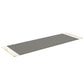 Luxurious fitness equipment, premium exercise mat handcrafted with natural wood and genuine Italian leather, customize in grey base leather, white accent leather and natural ash wood. PENT. MATA