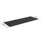 Luxurious fitness equipment, premium exercise mat handcrafted with natural wood and genuine Italian leather, customize in black base leather, white accent leather and dark walnut wood. PENT. MATA