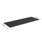 Luxurious fitness equipment, premium exercise mat handcrafted with natural wood and genuine Italian leather, customize in black base leather, white accent leather and natural walnut wood. PENT. MATA