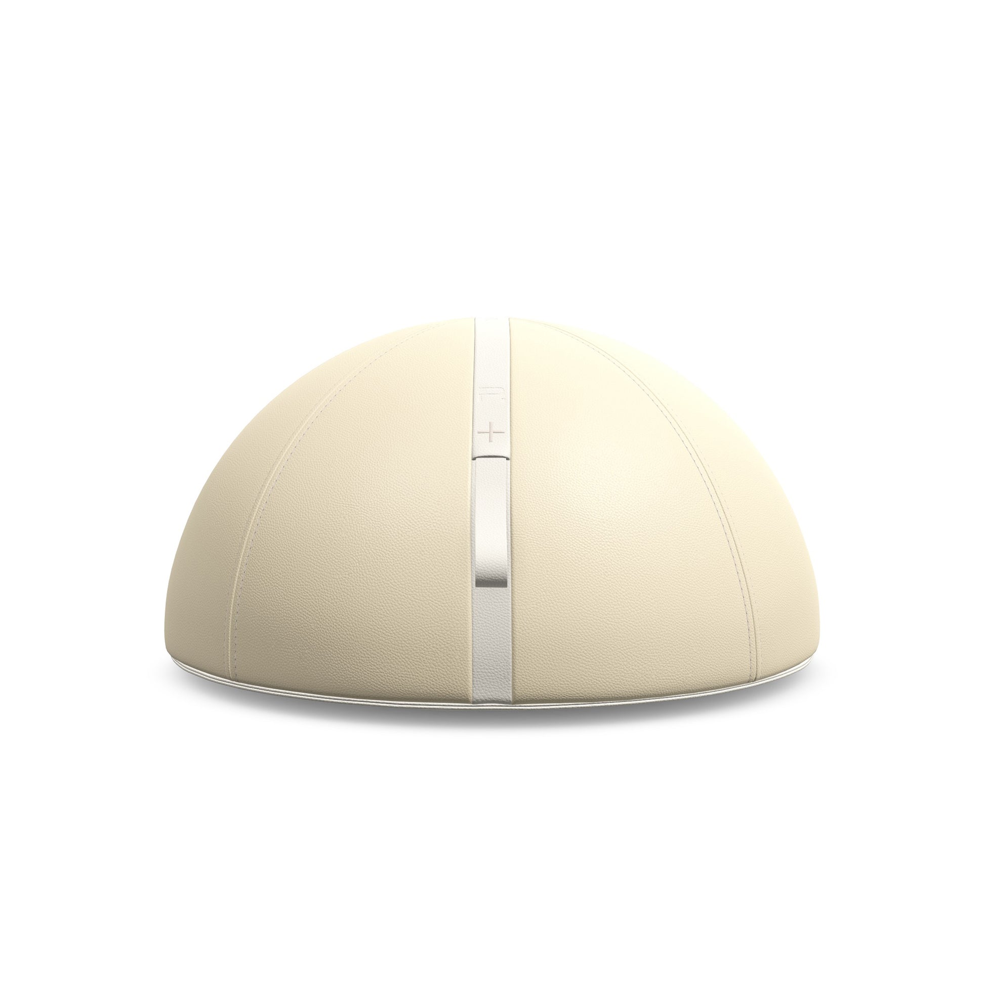 Luxury fitness equipment, handmade balance trainer with natural leather, customize in beige base leather and white accent leather. PENT. TRESNA - Luxury Balance Trainer