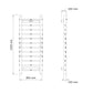 Dimension images for Luxurious home gym equipment, luxury wall bar handcrafted with stainless steel and premium natural wood. PENT. SCALA ADVANCE