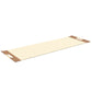 Luxurious fitness equipment, premium exercise mat handcrafted with natural wood and genuine Italian leather, customize in beige base leather, brown accent leather and natural ash wood. PENT. MATA
