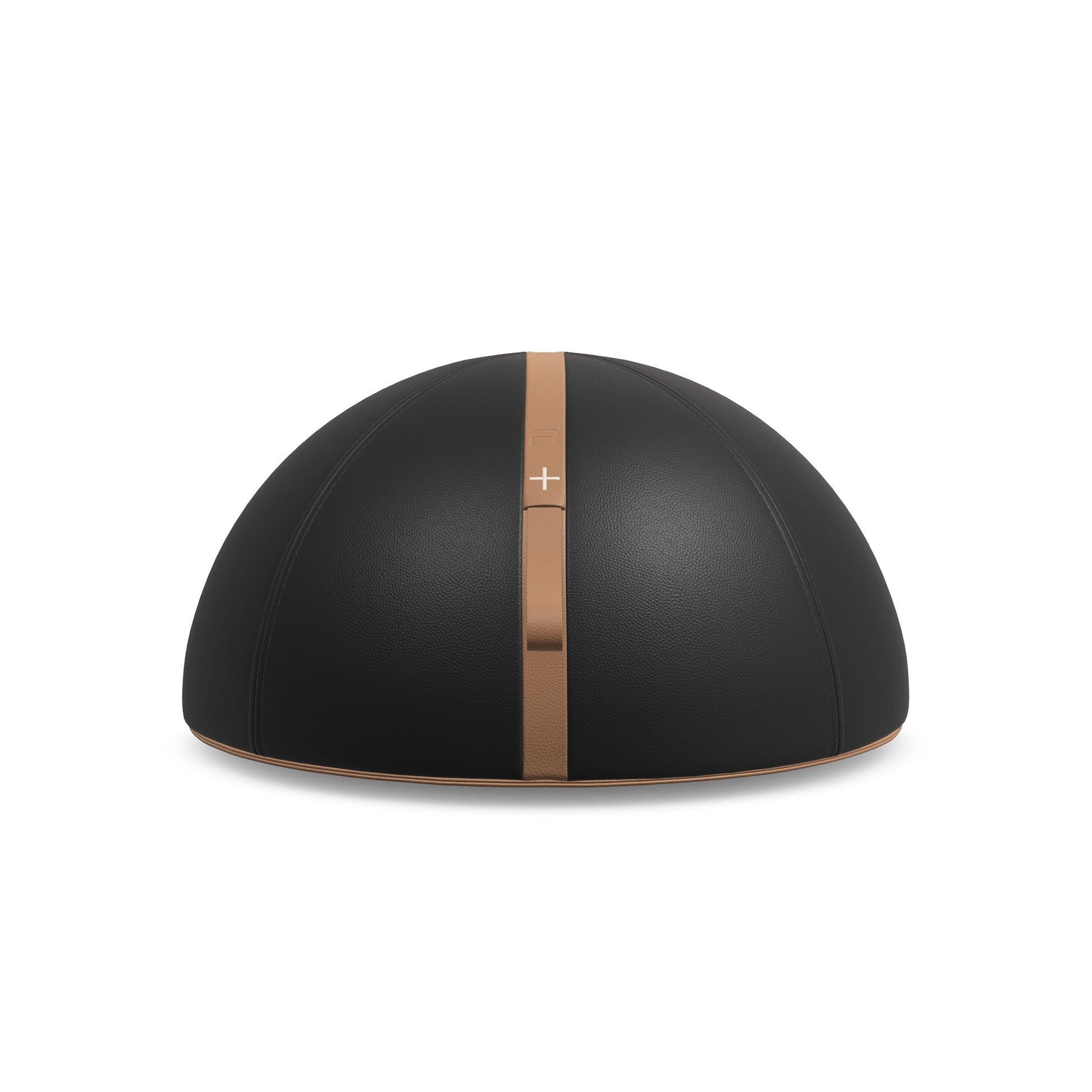 Luxury fitness equipment, handmade balance trainer with natural leather, customize in black base leather and brown accent leather. PENT. TRESNA - Luxury Balance Trainer