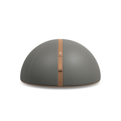 Luxury fitness equipment, handmade balance trainer with natural leather, customize in grey base leather and brown accent leather. PENT. TRESNA - Luxury Balance Trainer