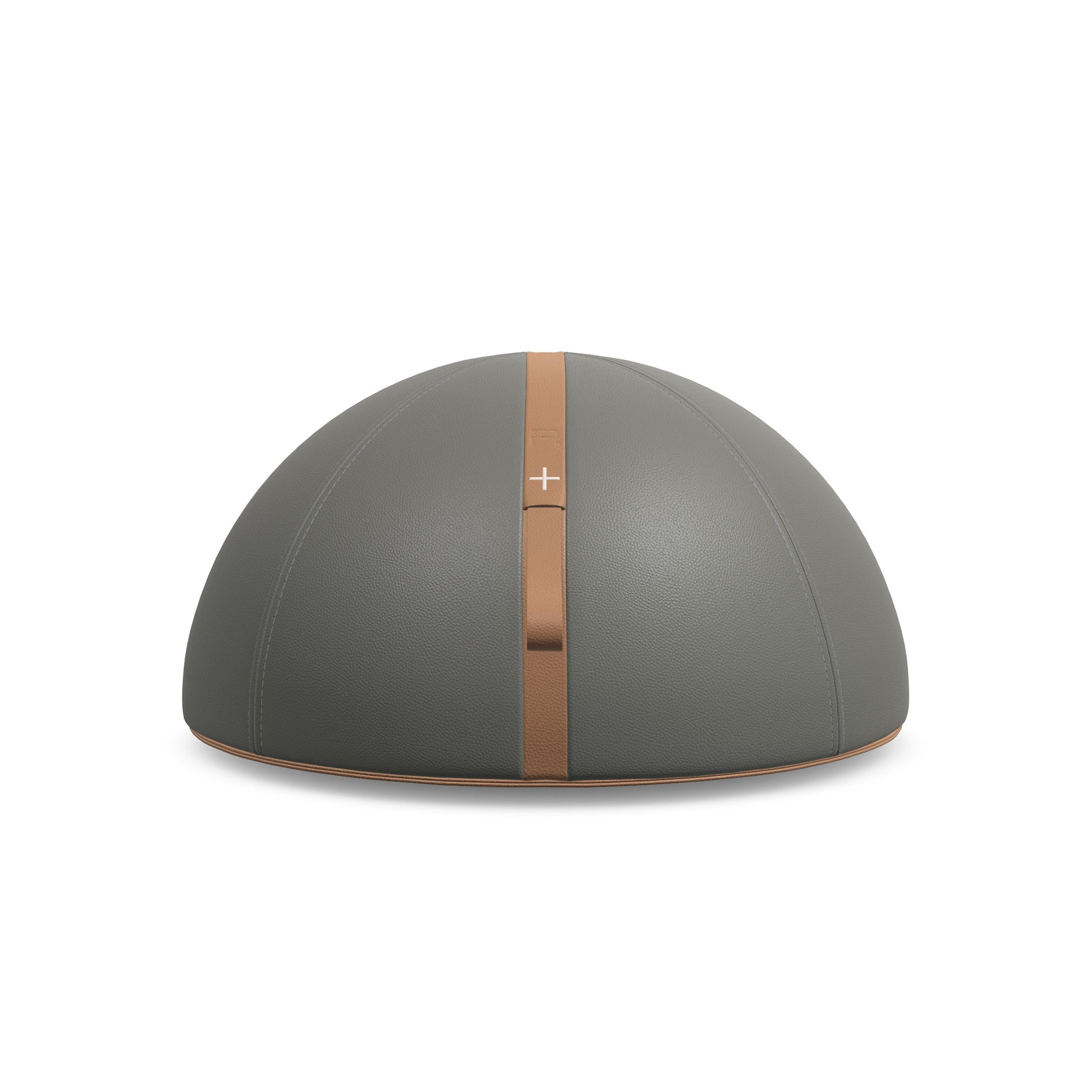 Luxury fitness equipment, handmade balance trainer with natural leather, customize in grey base leather and brown accent leather. PENT. TRESNA - Luxury Balance Trainer