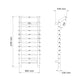 Dimension images for Luxurious home gym equipment, luxury wall bar handcrafted with stainless steel and premium natural wood. PENT. SCALA ADVANCE PLUS