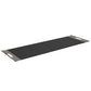 Luxurious fitness equipment, premium exercise mat handcrafted with natural wood and genuine Italian leather, customize in black base leather, grey accent leather and dark walnut wood. PENT. MATA