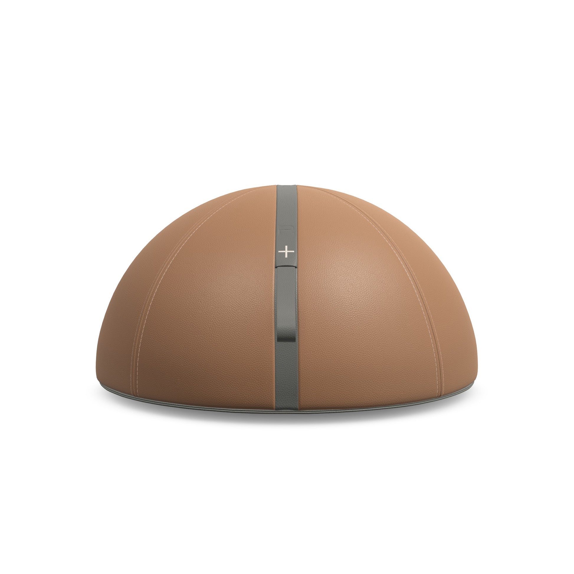 Luxury fitness equipment, handmade balance trainer with natural leather, customize in brown base leather and grey accent leather. PENT. TRESNA - Luxury Balance Trainer