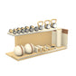 PENT. ANA: Skipping rope, push up bars, fitness mat, dumbbells, kettlebells, stretching roller, yoga blocks and leather medicine balls. Handcrafted with stainless steel, premium Italian beige base leather, brown accent leather and natural ash wood.