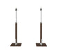 Luxury gym equipment, premium bench press rack made with stainless steel and natural dark walnut wood. PENT. BYSTRA - Luxury Bench Press Set