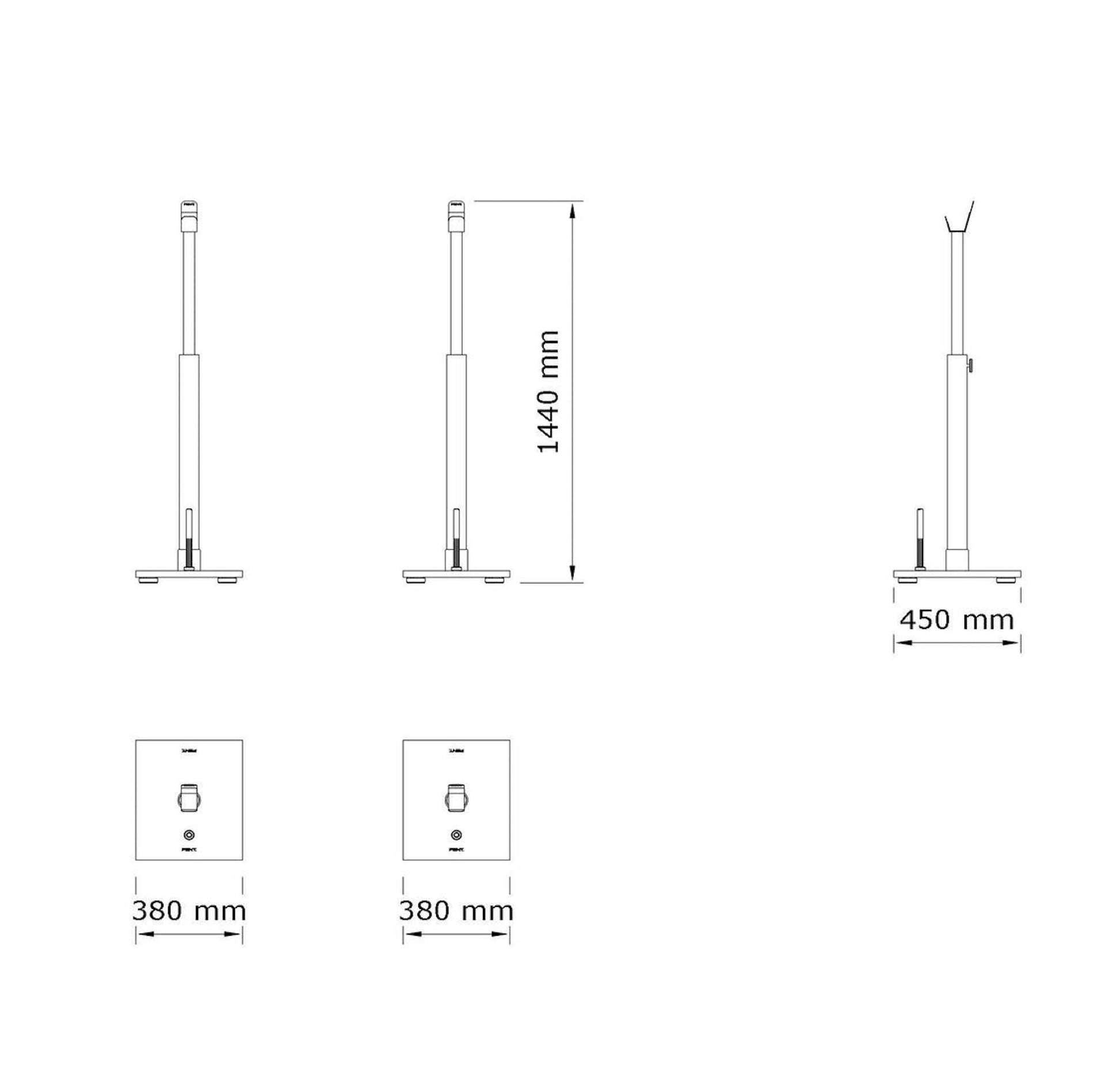 Dimension Images for luxury gym equipment, PENT. BYSTRA - Luxury Bench Press Set