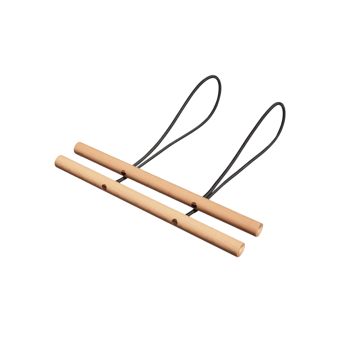 Expander Big in Maple wood with gold-plated brass detail isolated on white