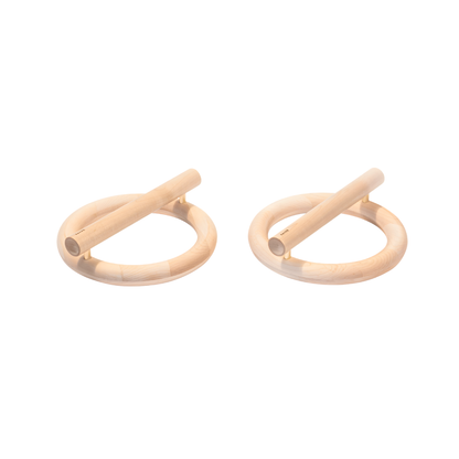 Kenko Push-Up Bars solid wood version, Maple finish on white background