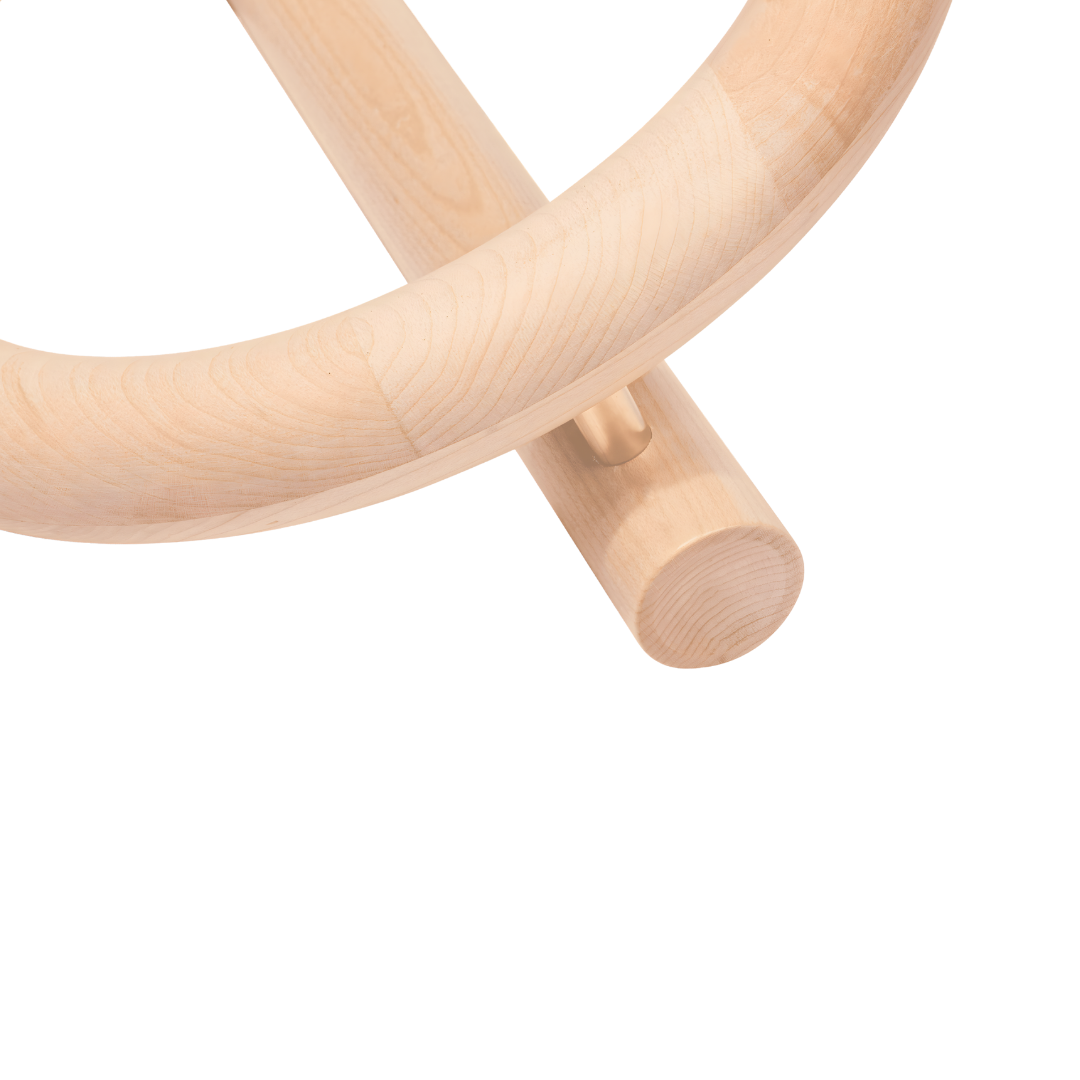 Kenko Push-Up Bars Maple, handle detail on white background
