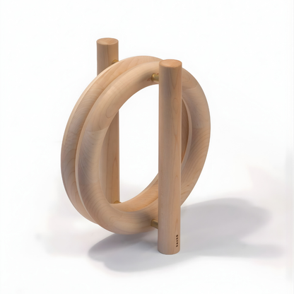Kenko Push-Up Bars Maple set, side view on minimal background