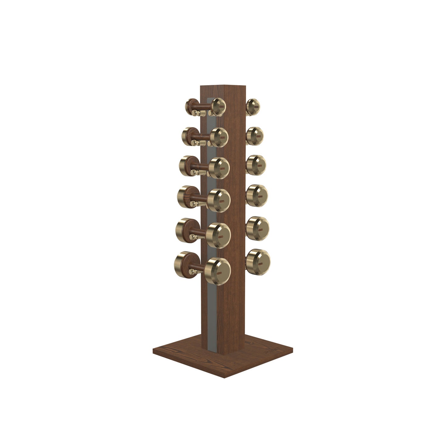 PENT. COLMIA Set - In Gold - Dumbbells on a Vertical Wooden Stand