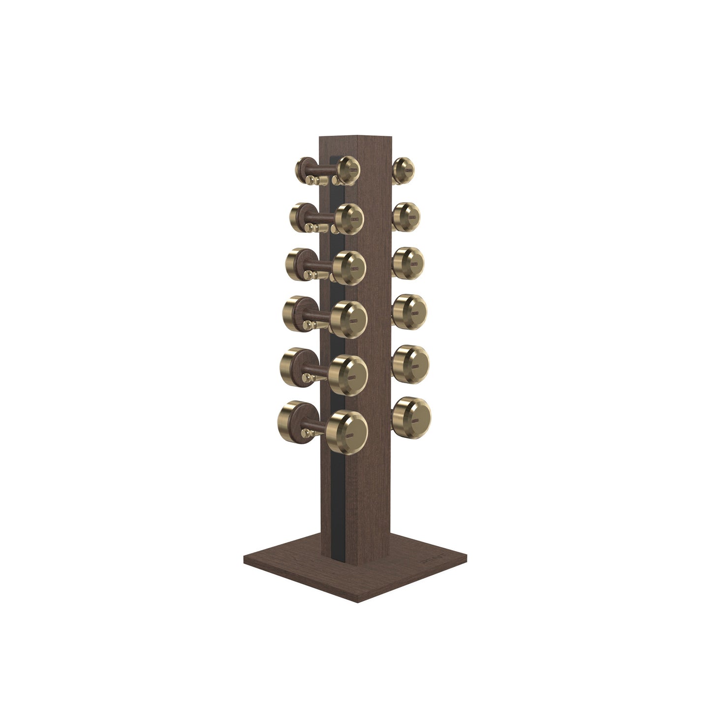 PENT. COLMIA Set - In Gold - Dumbbells on a Vertical Wooden Stand