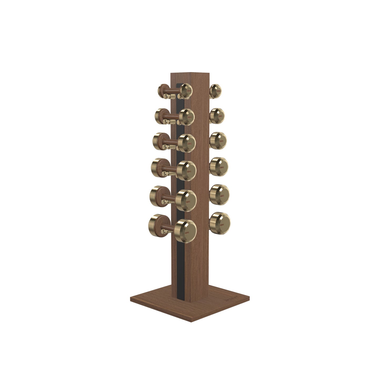 PENT. COLMIA Set - In Gold - Dumbbells on a Vertical Wooden Stand